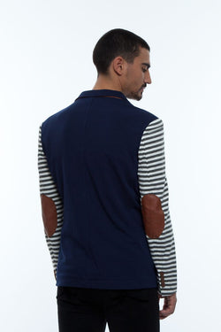 Smash Navy Elbow Patch Blazer Jacket thumbnail 2