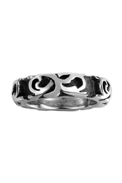 Gomaya Black & Silver Stainless Steel Ring thumbnail 1