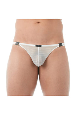 Gregg Homme White Mesh Suspender C-Ring Thong thumbnail 2