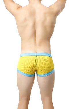 Tulio Yellow Mesh Go-Go Zipper Swim Trunk thumbnail 2