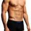 2-Pack Black & Blue Stripes Stretch Brazilian Trunks