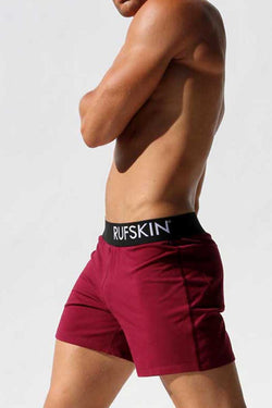 Rufskin Burgundy Daniel Loose Fit Stretch Lounge Shorts thumbnail 2