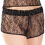 Coquette Black Rigid Lace Short