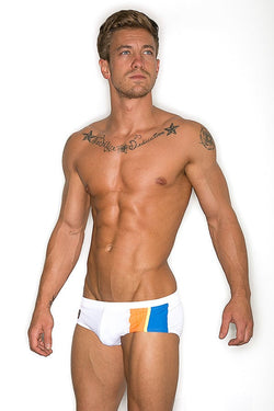 CheapUndies Orange Color Block Swim Brief thumbnail 2