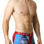 Light Blue & Red Bamboo Trunk