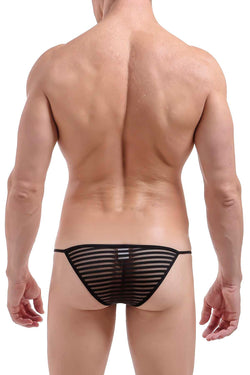 PetitQ Black Mesh Stripe Kini thumbnail 3