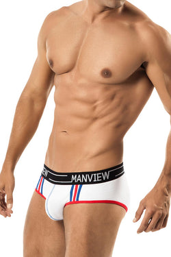 Manview White Stretch Cotton Champ Brief thumbnail 2