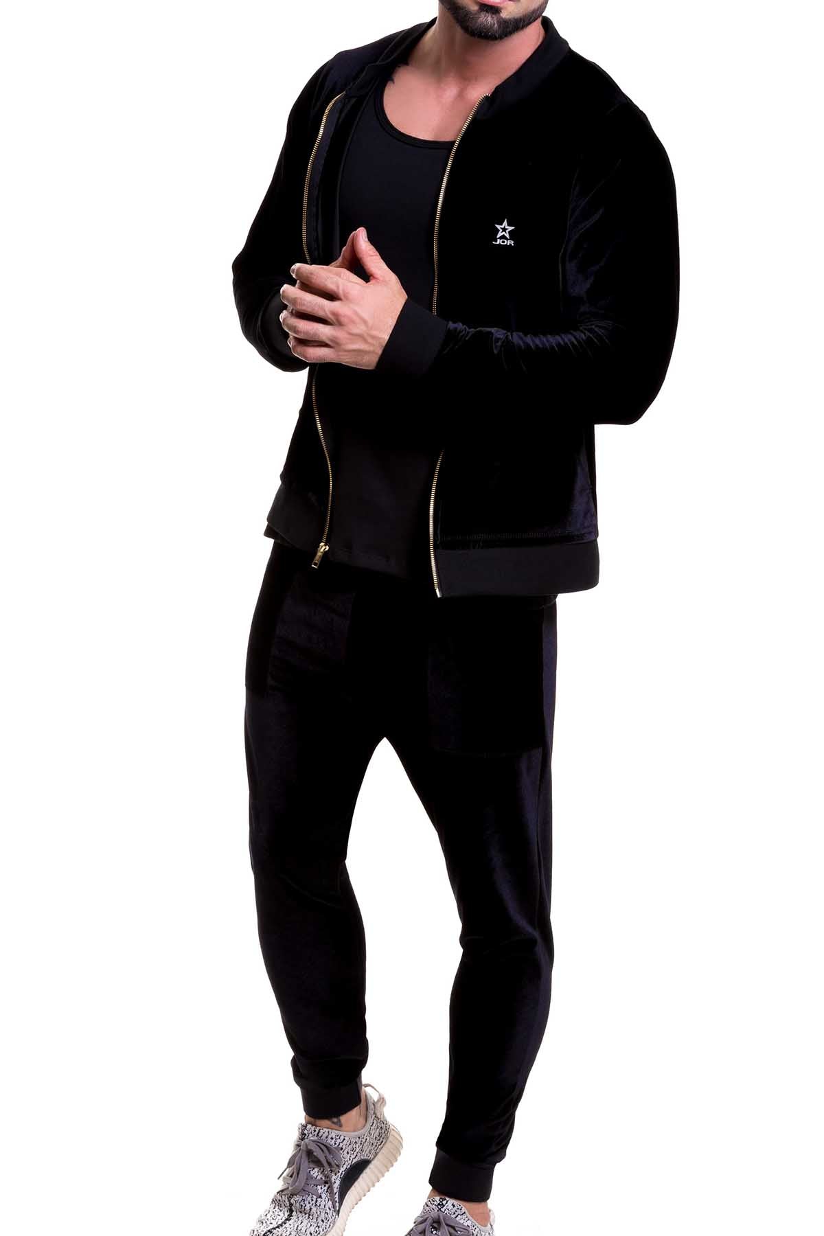 Jor Black Velvet Zip-Jacket