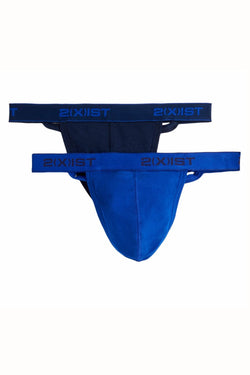 2(X)IST Royal/Navy Essential Y-Back Thong 2-Pack thumbnail 2