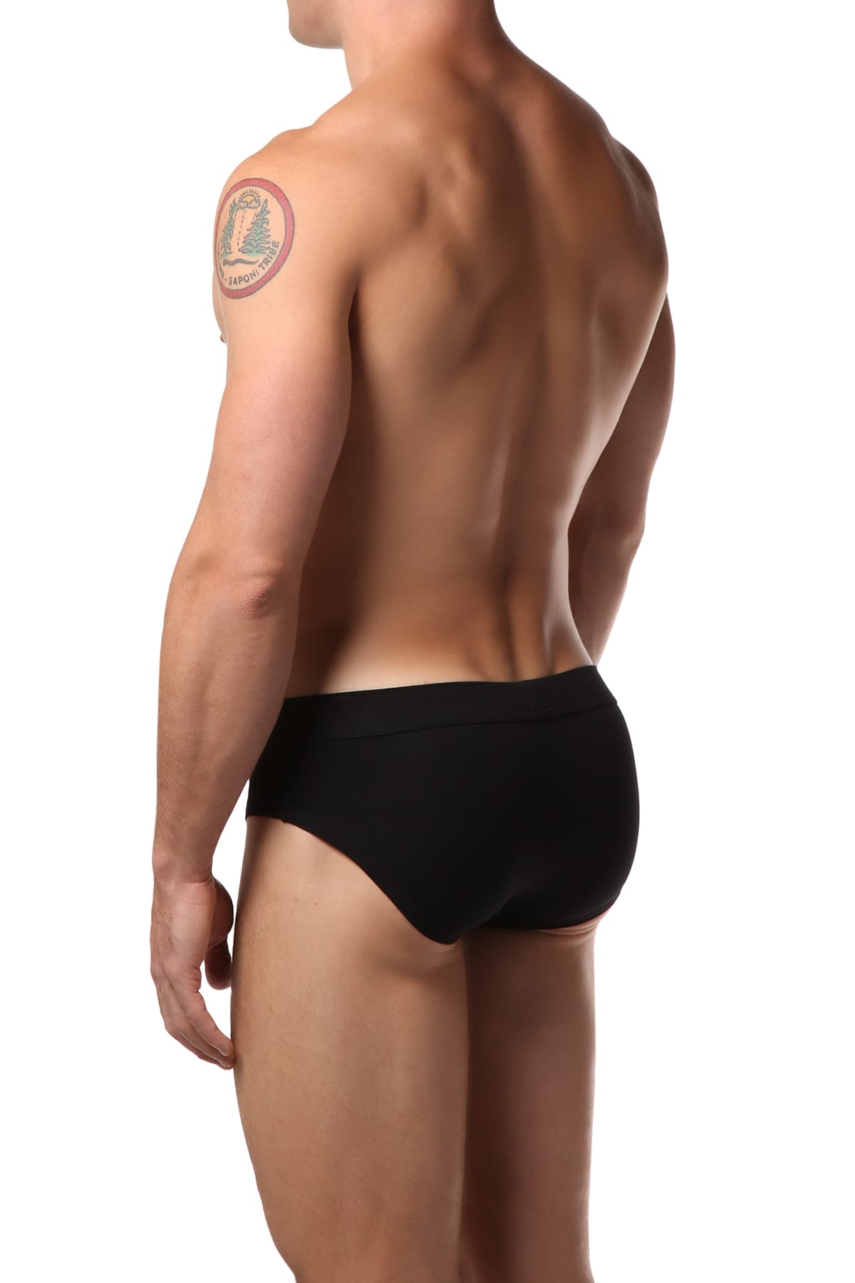 Discover Solid Black Slip Brief