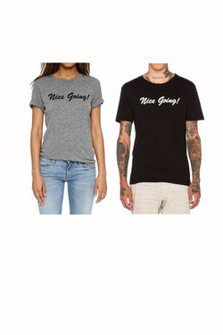Rxmance Unisex Grey Nice Going Crew Tee thumbnail 2