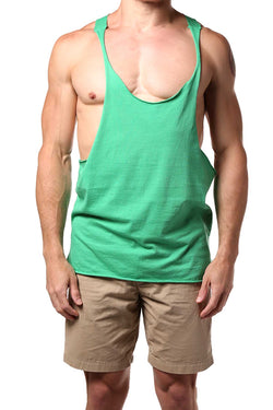 Y.M.L.A. Green Raw Edge String Tank thumbnail 1
