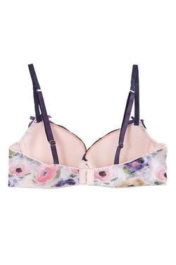 Catherine Malandrino Floral Microfiber Balconette Bra thumbnail 2