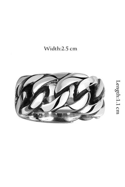 Gomaya Personality Chain Stainless Steel Ring thumbnail 3