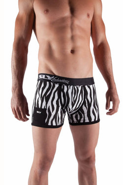 Sly Black & White Zebra Boxer Brief thumbnail 2