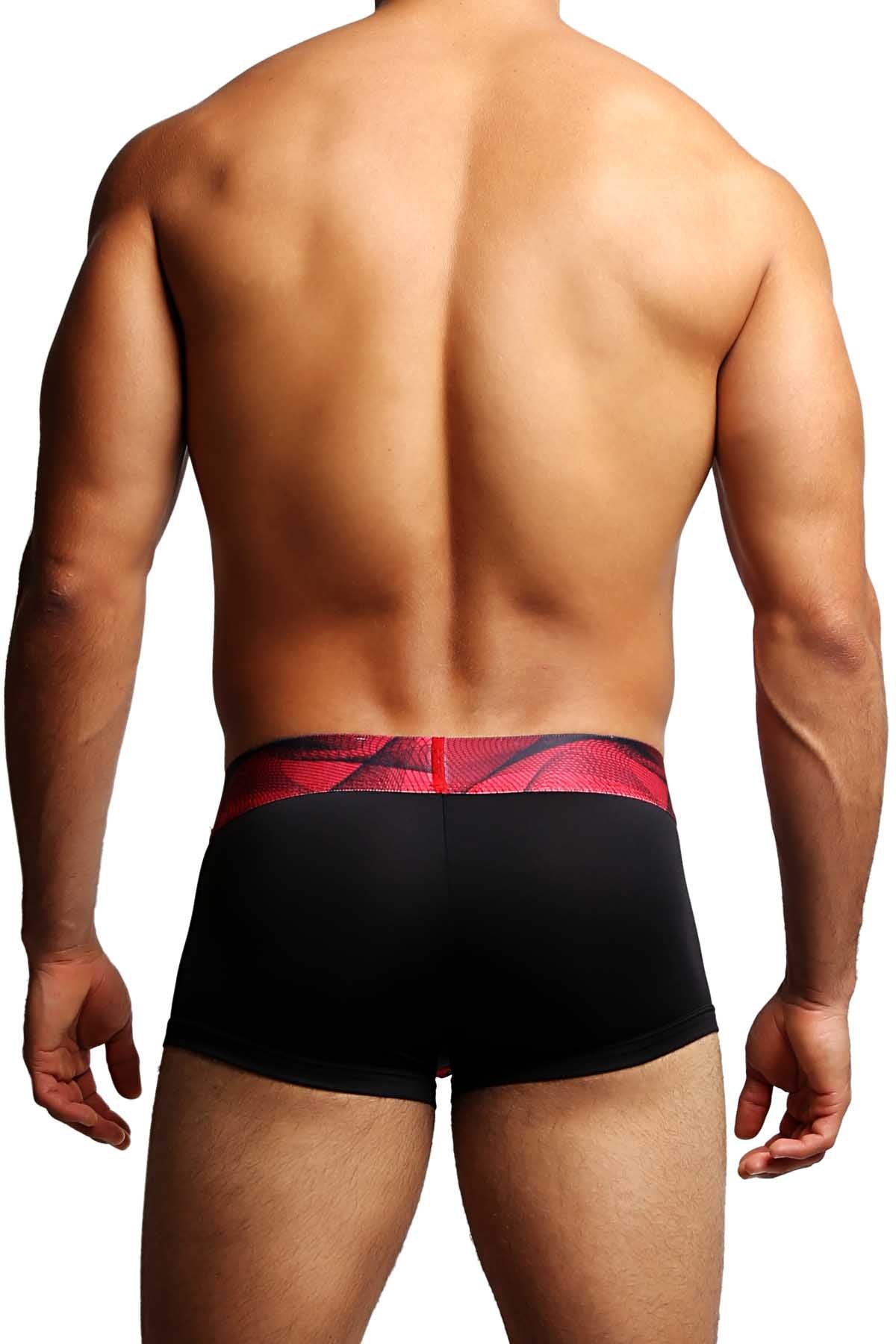 Papi Black/Red Contrast Microfusion Performance Brazilian Trunk 2-Pack