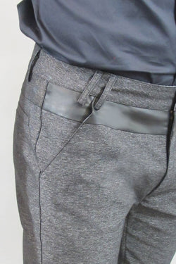 Smash Black Classic Pant with Leather Trim thumbnail 3