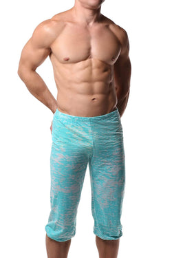Y.M.L.A. Turquoise Burnout Yoga Pant thumbnail 3