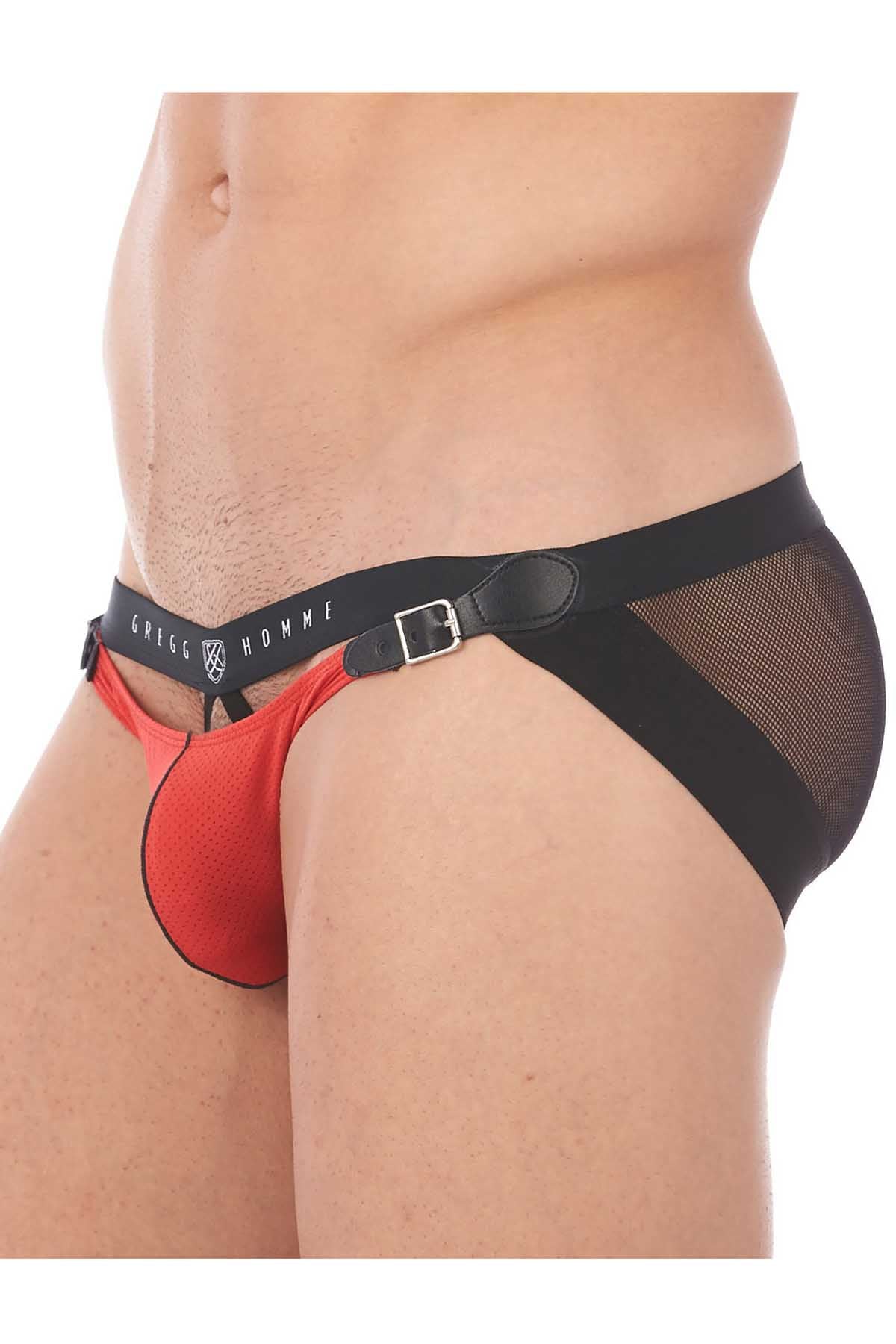 Gregg Homme Red Chaser C-Ring Detachable Pouch Brief