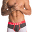 Jor White & Pink Athletic Boxer Brief