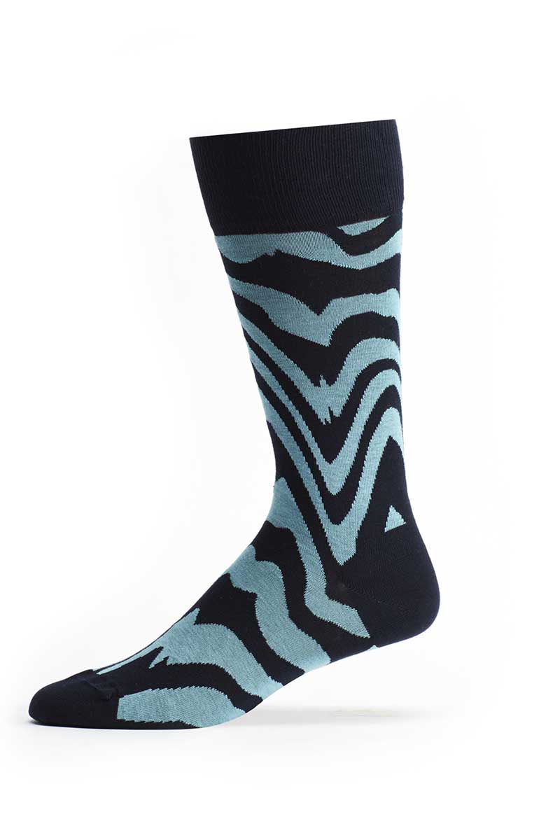 Ozone Navy Dual Grain Crew Sock