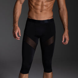 5=TEN Physiotech Mesh Panel Cropped Legging in Black thumbnail 2