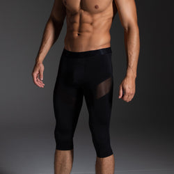 5=TEN Physiotech Mesh Panel Cropped Legging in Black thumbnail 1