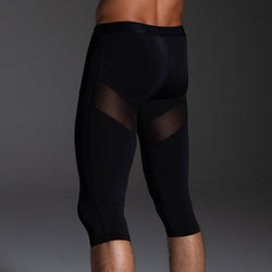 5=TEN Physiotech Mesh Panel Cropped Legging in Black thumbnail 4