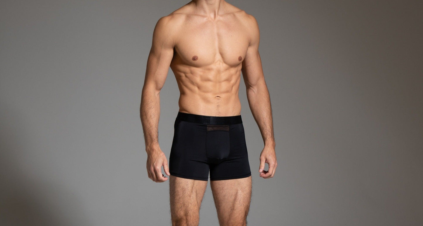 5=Ten Black Mesh Athletic Trunk