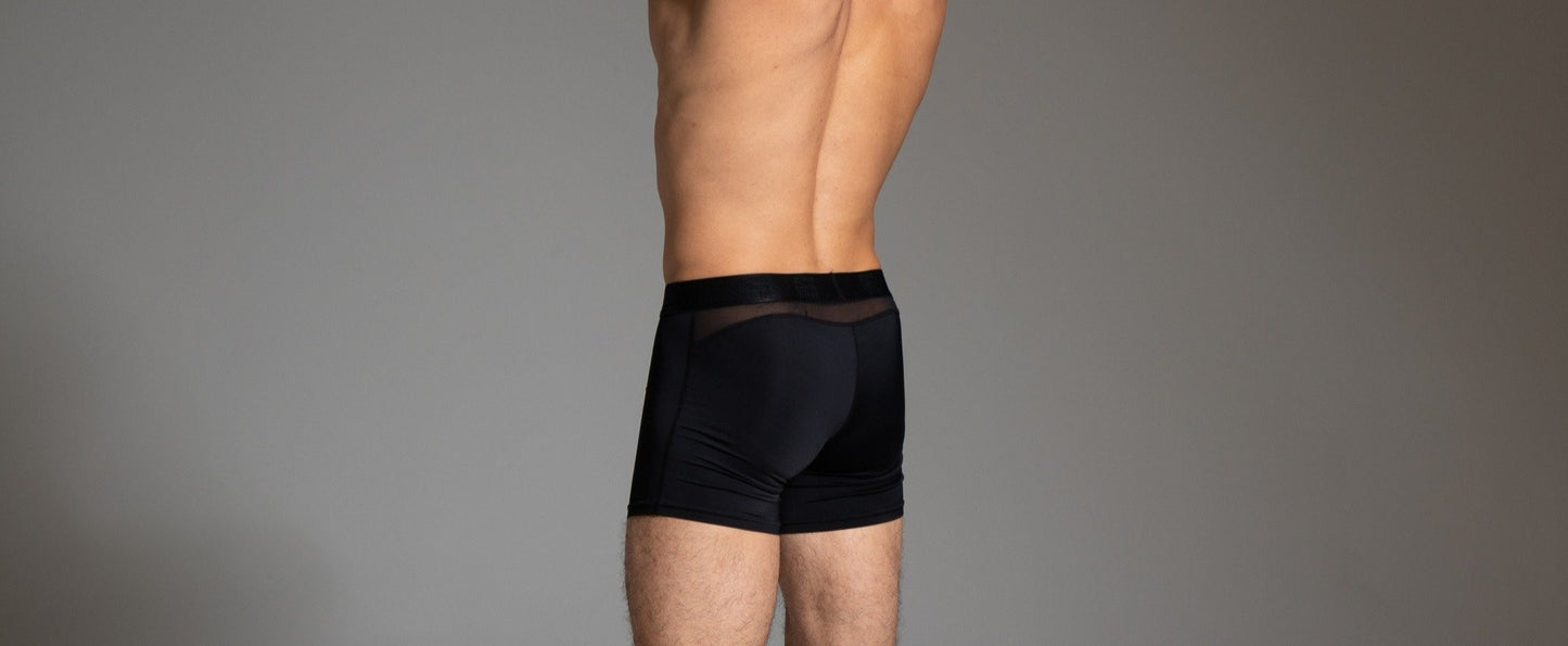 5=Ten Black Mesh Athletic Trunk