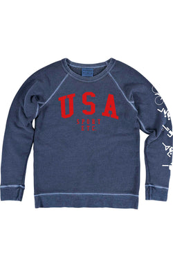 Rxmance Unisex Navy Blue USA Sweatshirt thumbnail 2
