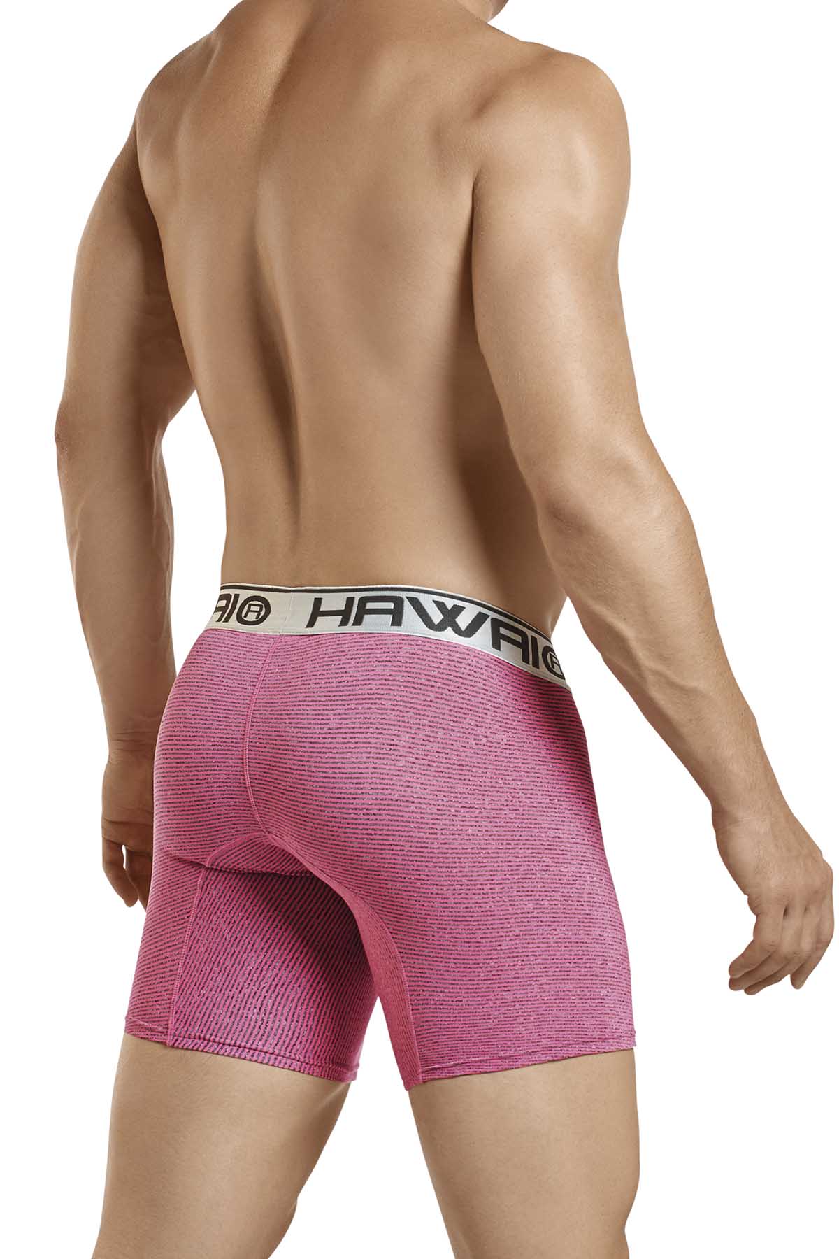 Hawai Pink & Grey Pinstripe Boxer