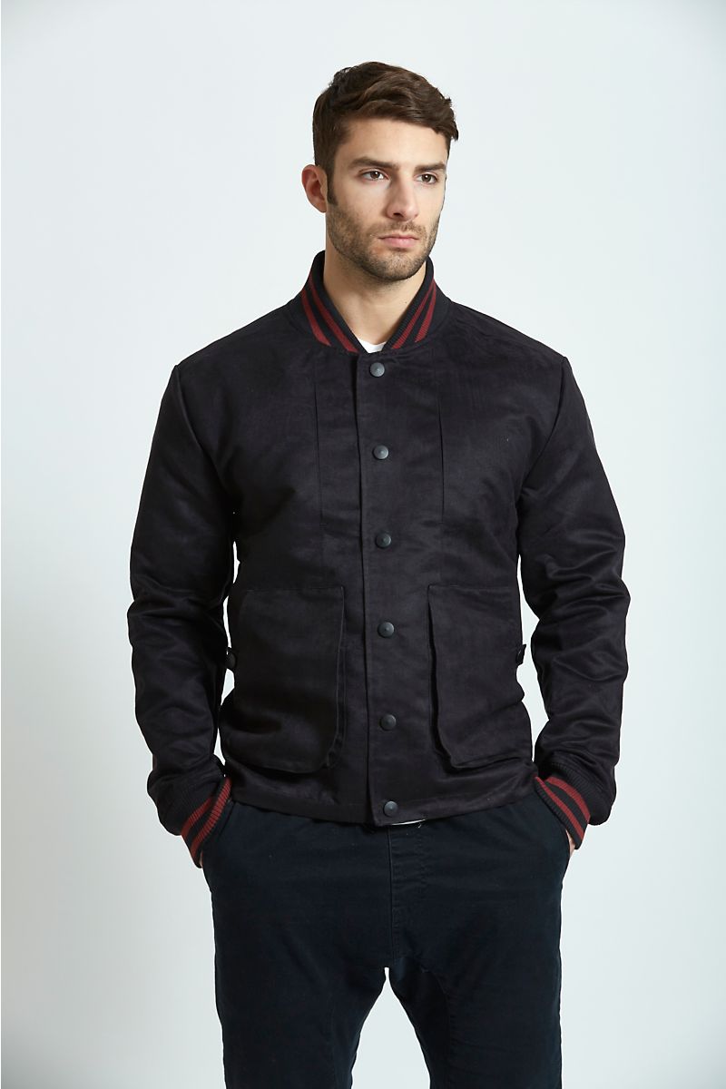Seduka Jeans Black Suede Microfiber Jacket