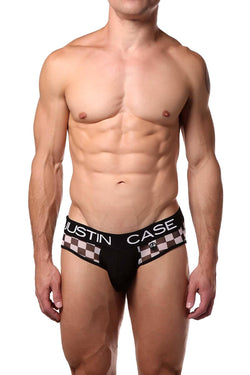 JustinCase Black/White Drag-Racer Brief thumbnail 2