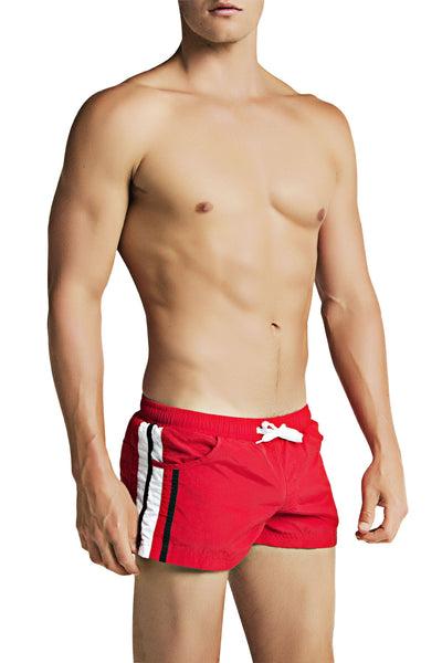 CheapUndies Red Striped Runner Short