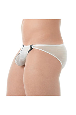Gregg Homme White Mesh Suspender C-Ring Brief thumbnail 1