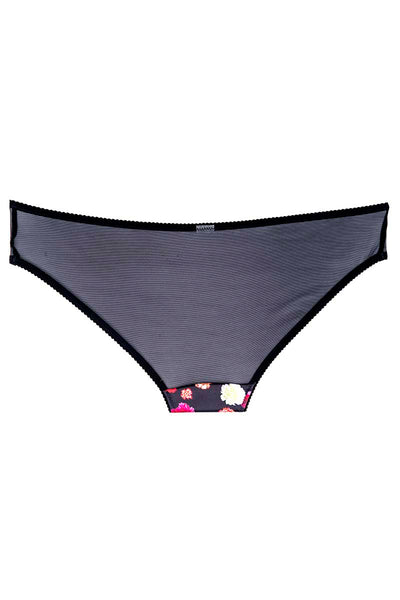 Christian Lacroix Black Carnation Satin Imprimer Bikini