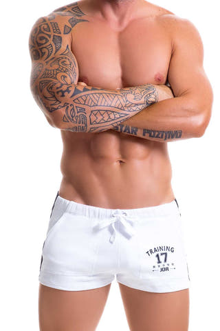 Jor White Warrior Athletic Mini-Short