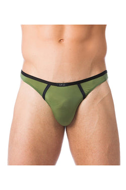 Gregg Homme Khaki Voyeur Liquid Touch Up Thong thumbnail 3
