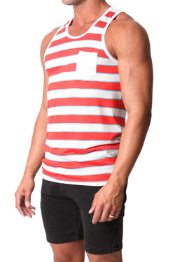 Timoteo Red & White Oceanside Tank thumbnail 2