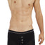 James Tudor Black Button-Fly Boxer