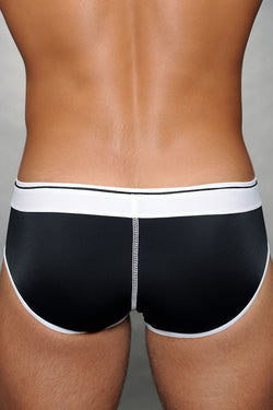 Pistol Pete Black Zipper Swim Brief thumbnail 4