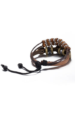 Light Brown Leather Independent Charm Bracelet thumbnail 3