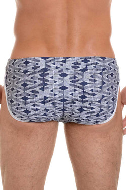 2(X)IST Estate Blue Geo Jogger Swim Brief thumbnail 2