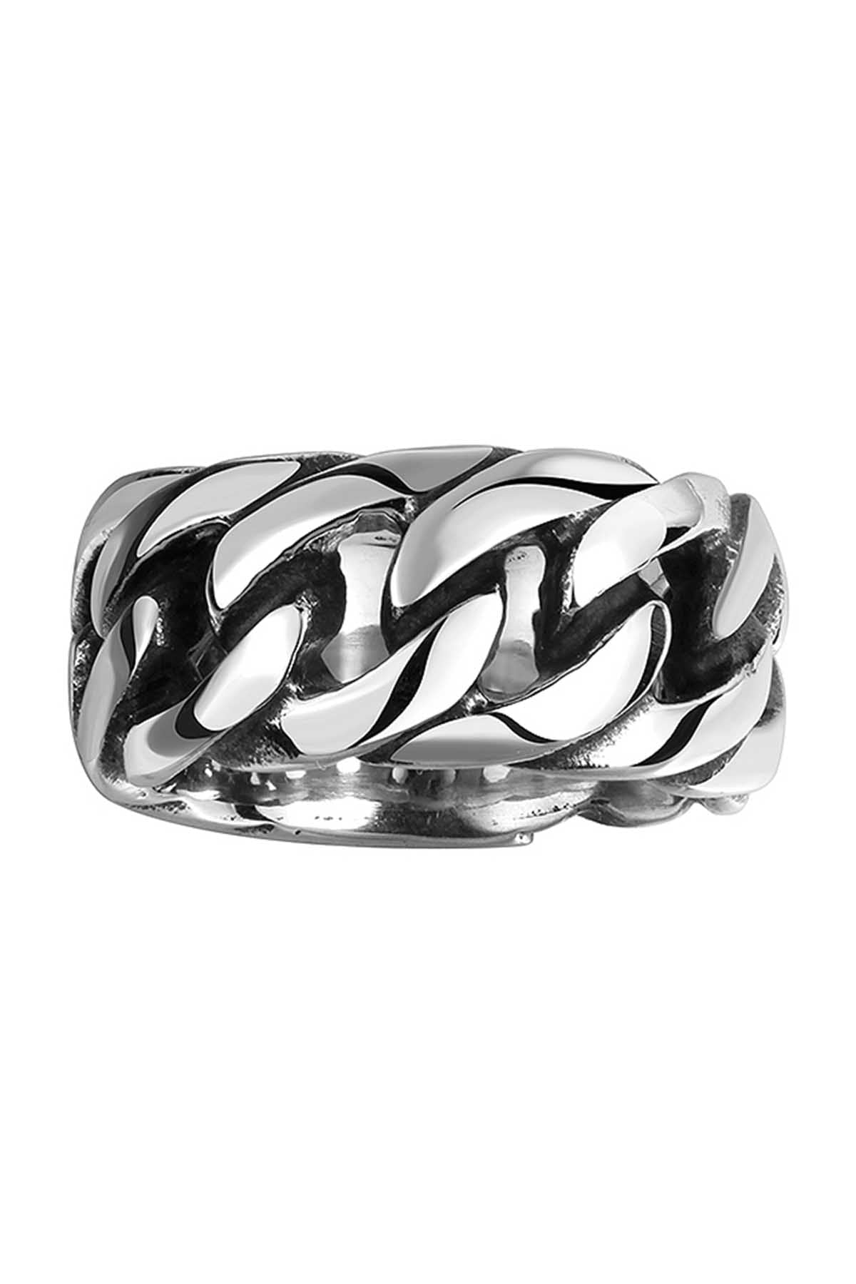 Gomaya Personality Chain Stainless Steel Ring