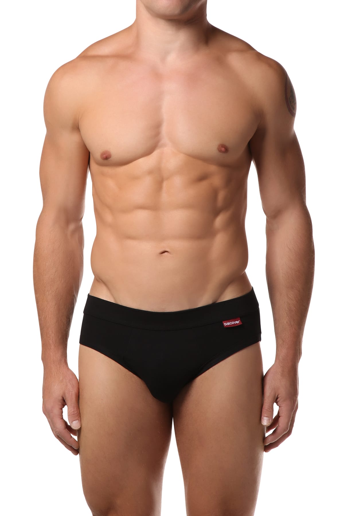 Discover Solid Black Slip Brief