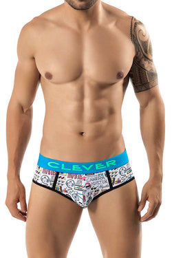 Clever White Hipster Brief thumbnail 1
