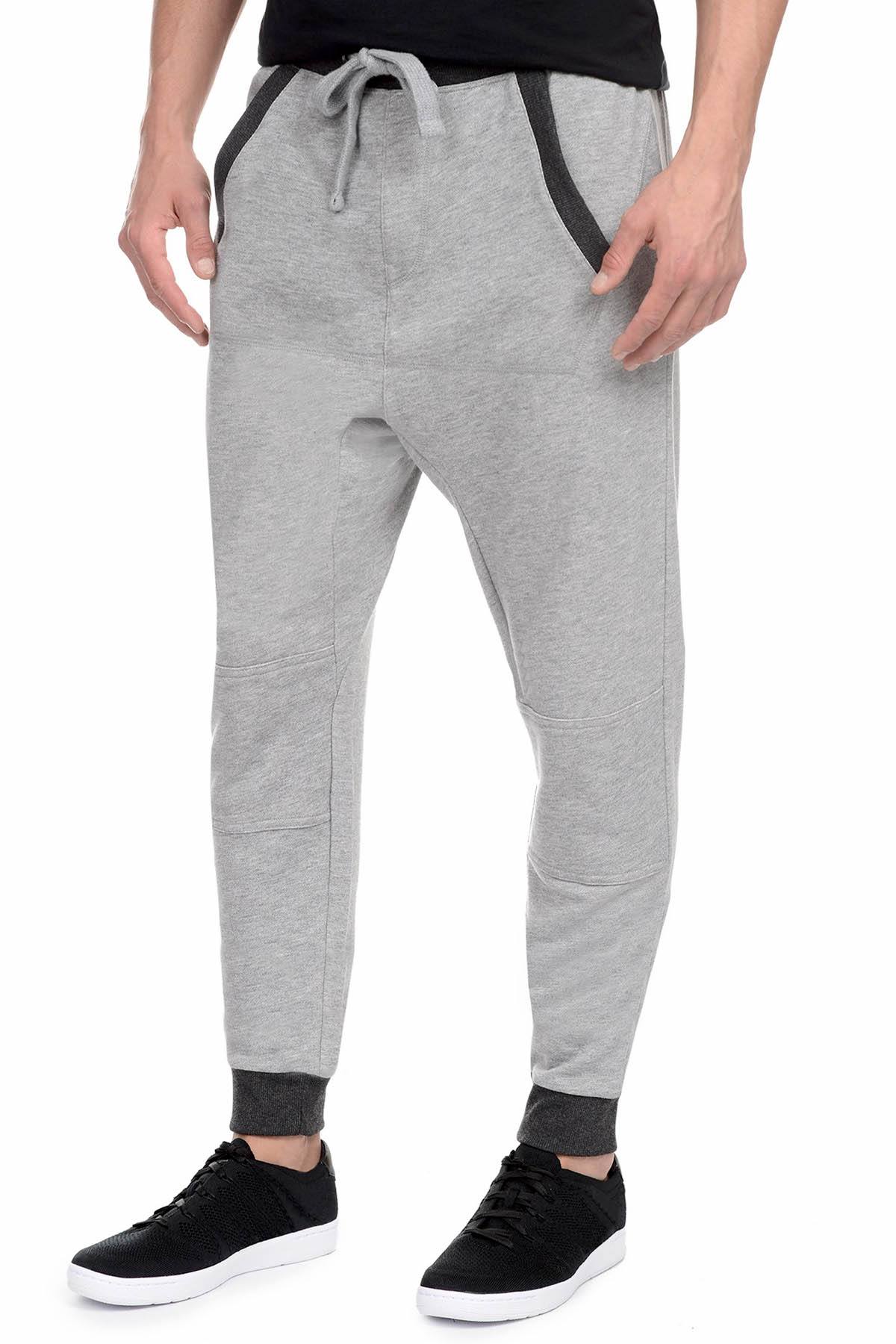 2(X)IST Light-Heather-Grey French Terry Drop Inseam Jogger Pant