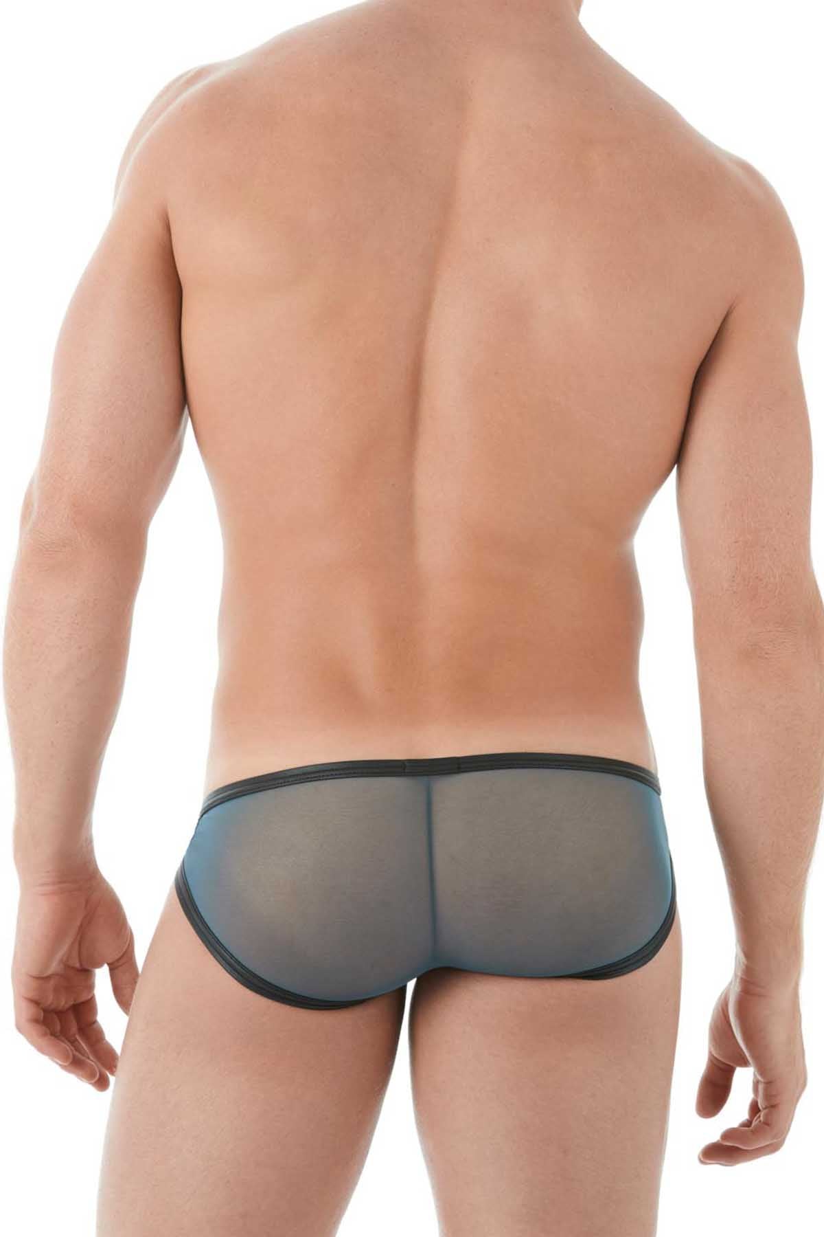 Gregg Homme Blue Break-In Zipper Mesh Brief