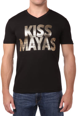 Spenglish Black KISS MAYAS Tee thumbnail 1